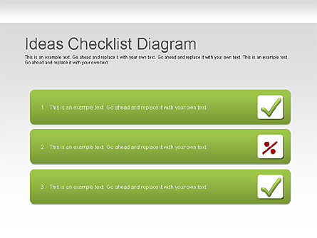 Ideeën checklist diagram, Dia 7, 01205, Figuren — PoweredTemplate.com