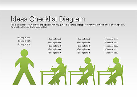Diagrama de la lista de comprobación de ideas, Diapositiva 8, 01205, Formas — PoweredTemplate.com