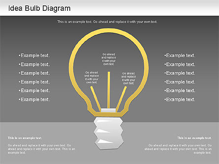 Diagramme d'ampoule d'idée, Diapositive 13, 01206, Modèles commerciaux — PoweredTemplate.com