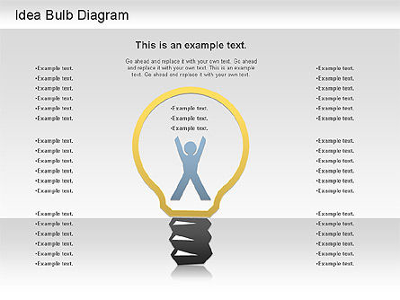 아이디어 전구 다이어그램, 슬라이드 3, 01206, 비즈니스 모델 — PoweredTemplate.com