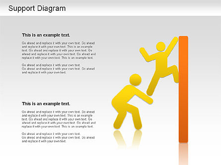 Ondersteuning diagram, PowerPoint-sjabloon, 01208, Businessmodellen — PoweredTemplate.com