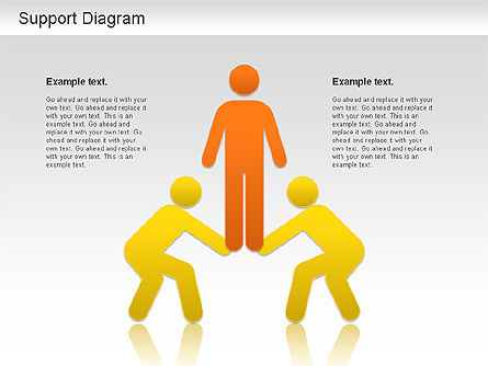 Diagrama de soporte, Diapositiva 10, 01208, Modelos de negocios — PoweredTemplate.com