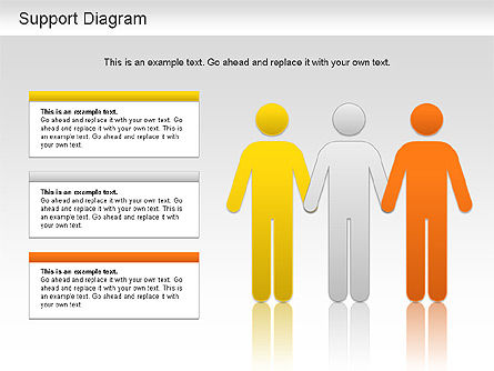 Diagrama de Suporte, Deslizar 12, 01208, Modelos de Negócio — PoweredTemplate.com