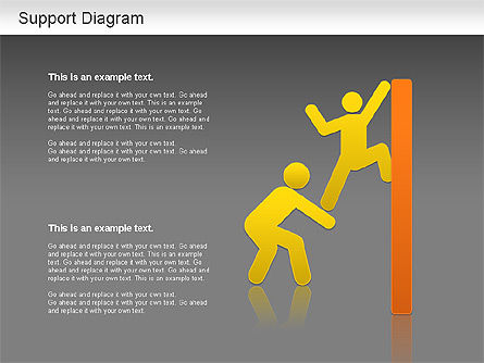 Diagrama de soporte, Diapositiva 15, 01208, Modelos de negocios — PoweredTemplate.com