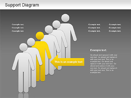 Diagrama de soporte, Diapositiva 16, 01208, Modelos de negocios — PoweredTemplate.com