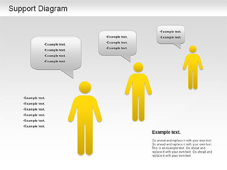 지원 다이어그램, 슬라이드 3, 01208, 비즈니스 모델 — PoweredTemplate.com