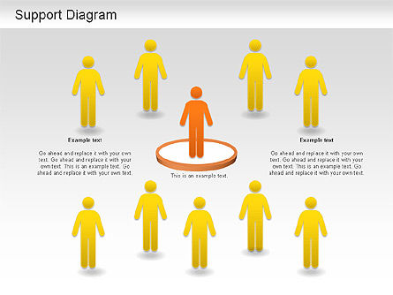 Diagrama de soporte, Diapositiva 5, 01208, Modelos de negocios — PoweredTemplate.com