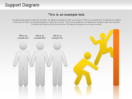 Diagrama de soporte, Diapositiva 6, 01208, Modelos de negocios — PoweredTemplate.com