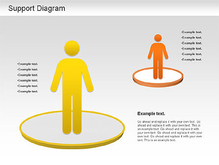 Diagrama de Suporte, Deslizar 8, 01208, Modelos de Negócio — PoweredTemplate.com