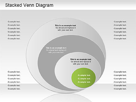 Gestapelde venn diagram, Dia 12, 01209, Businessmodellen — PoweredTemplate.com