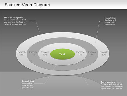 Stacked Venn Diagram, Slide 14, 01209, Business Models — PoweredTemplate.com