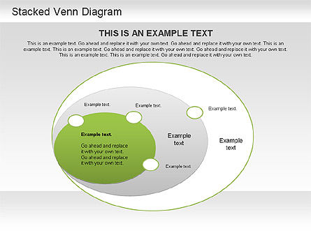 Diagramme venn empilé, Diapositive 5, 01209, Modèles commerciaux — PoweredTemplate.com