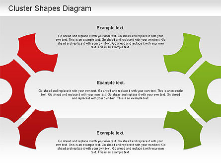 클러스터 모양 다이어그램, 슬라이드 11, 01210, 매트릭스 차트 — PoweredTemplate.com