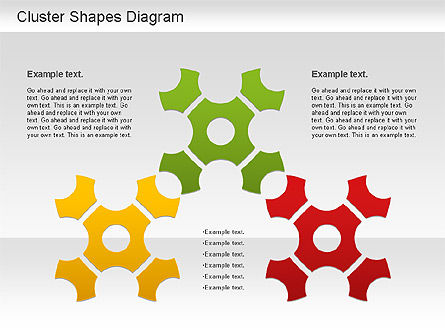 Cluster vormen diagram, Dia 12, 01210, Matrix Charts — PoweredTemplate.com