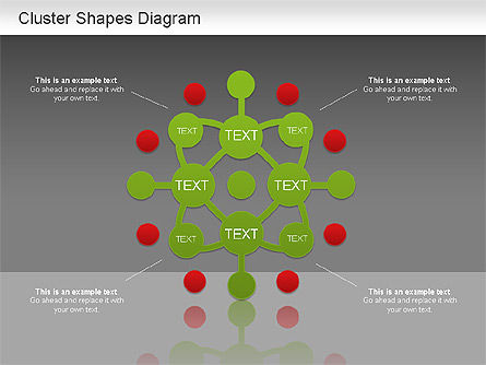 Diagram Bentuk Klaster, Slide 13, 01210, Bagan Matriks — PoweredTemplate.com