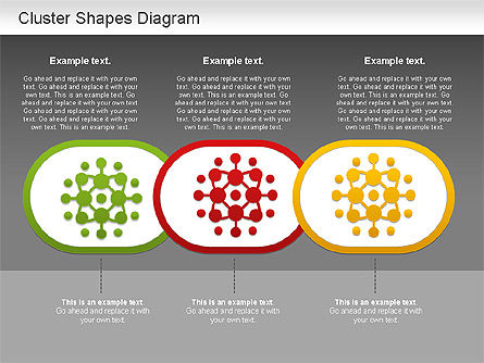 클러스터 모양 다이어그램, 슬라이드 14, 01210, 매트릭스 차트 — PoweredTemplate.com