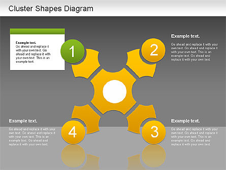 Cluster Shapes Diagram, Slide 15, 01210, Matrix Charts — PoweredTemplate.com
