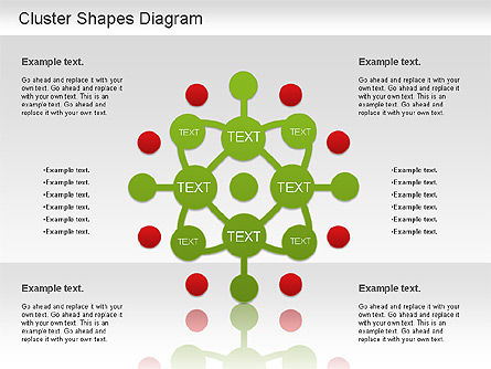 Diagram Bentuk Klaster, Slide 2, 01210, Bagan Matriks — PoweredTemplate.com