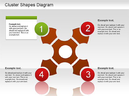 Cluster vormen diagram, Dia 5, 01210, Matrix Charts — PoweredTemplate.com