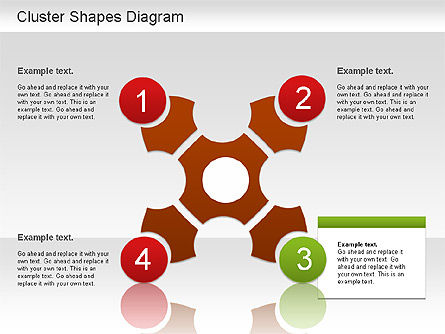 Schéma de formes de grappes, Diapositive 7, 01210, Graphiques matriciels — PoweredTemplate.com