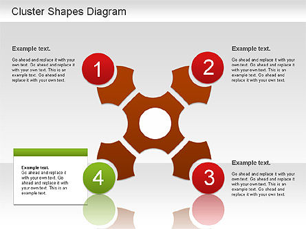 Cluster Shapes Diagram, Slide 8, 01210, Matrix Charts — PoweredTemplate.com