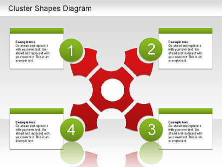 Schéma de formes de grappes, Diapositive 9, 01210, Graphiques matriciels — PoweredTemplate.com