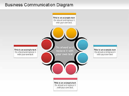 비즈니스 커뮤니케이션 다이어그램, 슬라이드 10, 01212, 프로세스 도표 — PoweredTemplate.com