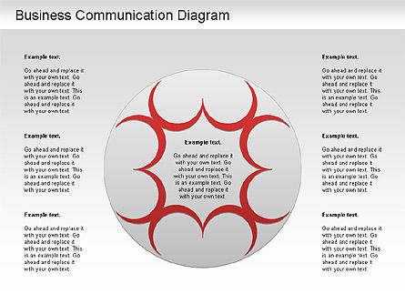 비즈니스 커뮤니케이션 다이어그램, 슬라이드 11, 01212, 프로세스 도표 — PoweredTemplate.com