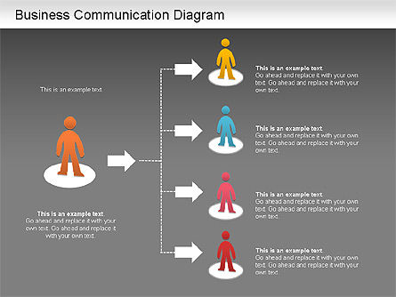 Business Communication Diagram, Slide 14, 01212, Process Diagrams — PoweredTemplate.com