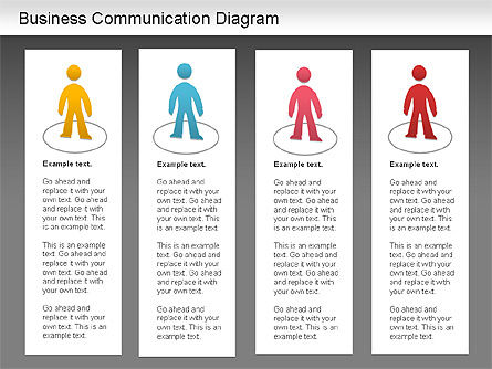 Business Communication Diagram, Slide 16, 01212, Process Diagrams — PoweredTemplate.com