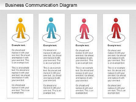 비즈니스 커뮤니케이션 다이어그램, 슬라이드 5, 01212, 프로세스 도표 — PoweredTemplate.com
