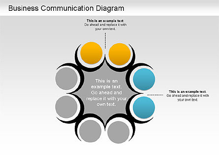 비즈니스 커뮤니케이션 다이어그램, 슬라이드 6, 01212, 프로세스 도표 — PoweredTemplate.com