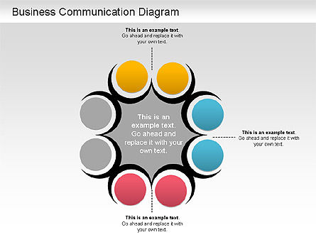 비즈니스 커뮤니케이션 다이어그램, 슬라이드 7, 01212, 프로세스 도표 — PoweredTemplate.com