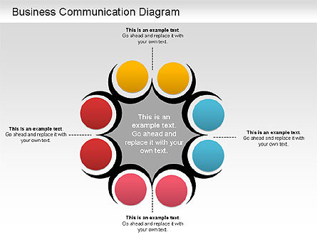 Zakelijke communicatie diagram, Dia 9, 01212, Procesdiagrammen — PoweredTemplate.com
