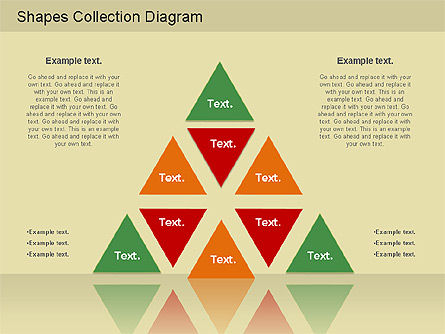 三角形和正方形, 免费 PowerPoint模板, 01213, 形状 — PoweredTemplate.com