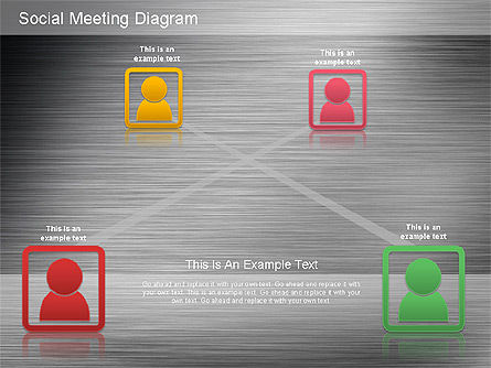 Diagrama de reuniones sociales, Diapositiva 13, 01214, Organigramas — PoweredTemplate.com