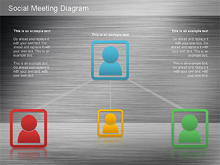 Social Meeting Diagram, Slide 14, 01214, Organizational Charts — PoweredTemplate.com