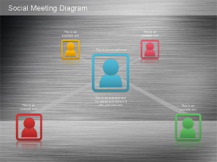 Social Meeting Diagram, Slide 15, 01214, Organizational Charts — PoweredTemplate.com