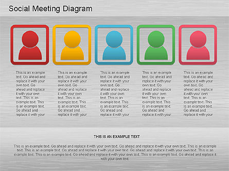Social Meeting Diagram, Slide 6, 01214, Organizational Charts — PoweredTemplate.com