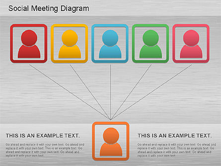 ソーシャルミーティングの図, スライド 7, 01214, 組織チャート — PoweredTemplate.com