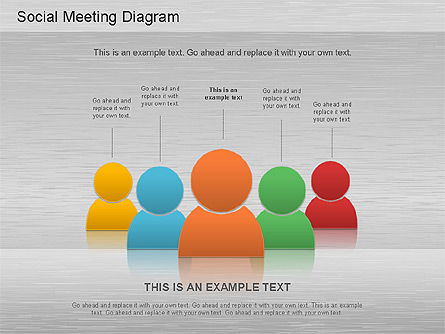 Diagrama de reunião social, Deslizar 9, 01214, Organogramas — PoweredTemplate.com
