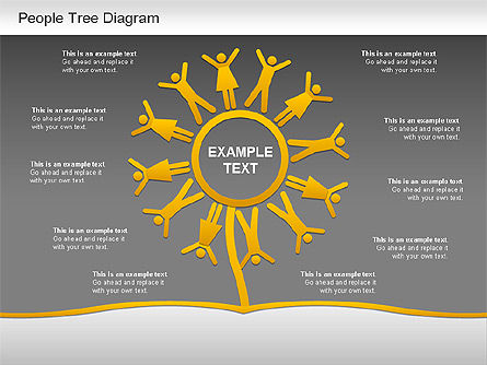 Diagrama de árbol de personas, Diapositiva 13, 01218, Modelos de negocios — PoweredTemplate.com