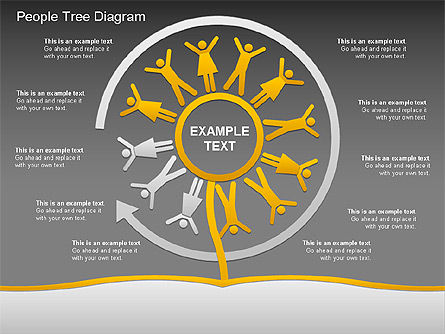 People diagrama de árvore, Deslizar 14, 01218, Modelos de Negócio — PoweredTemplate.com