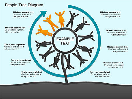 Diagrama de árbol de personas, Diapositiva 4, 01218, Modelos de negocios — PoweredTemplate.com