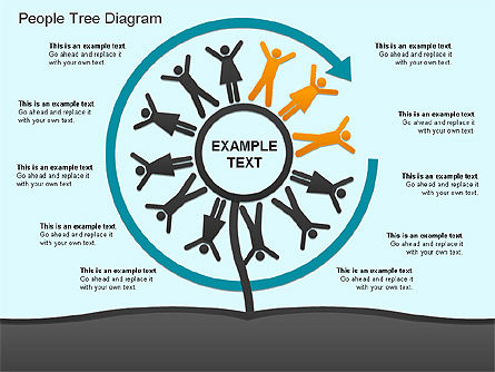 People Tree Diagram, Slide 5, 01218, Business Models — PoweredTemplate.com