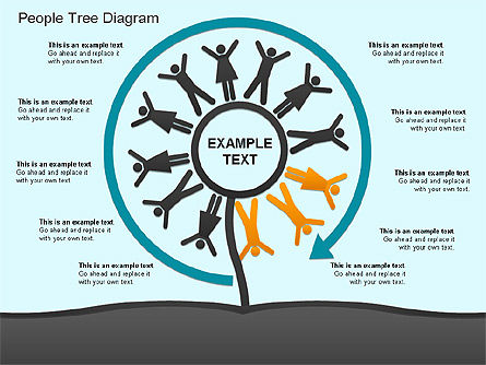 People diagrama de árvore, Deslizar 6, 01218, Modelos de Negócio — PoweredTemplate.com