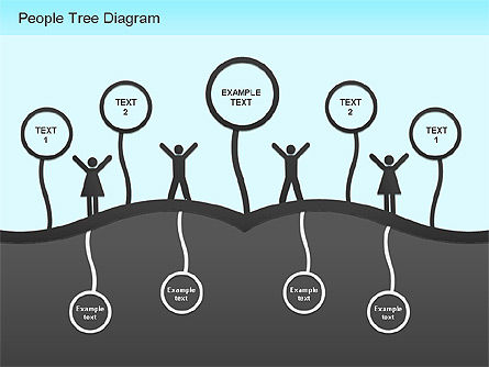 People diagrama de árvore, Deslizar 9, 01218, Modelos de Negócio — PoweredTemplate.com