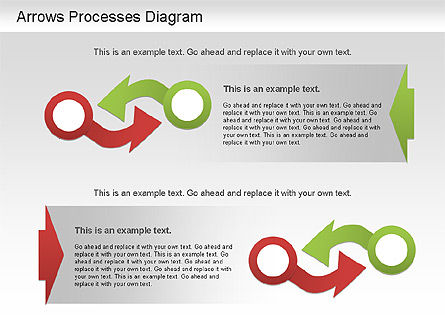 Diagrama del proceso de la flecha, Diapositiva 10, 01219, Diagramas de proceso — PoweredTemplate.com