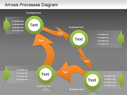 Arrow processchema, Dia 12, 01219, Procesdiagrammen — PoweredTemplate.com