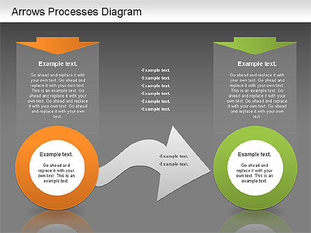 Arrow Process Diagram, Slide 14, 01219, Process Diagrams — PoweredTemplate.com